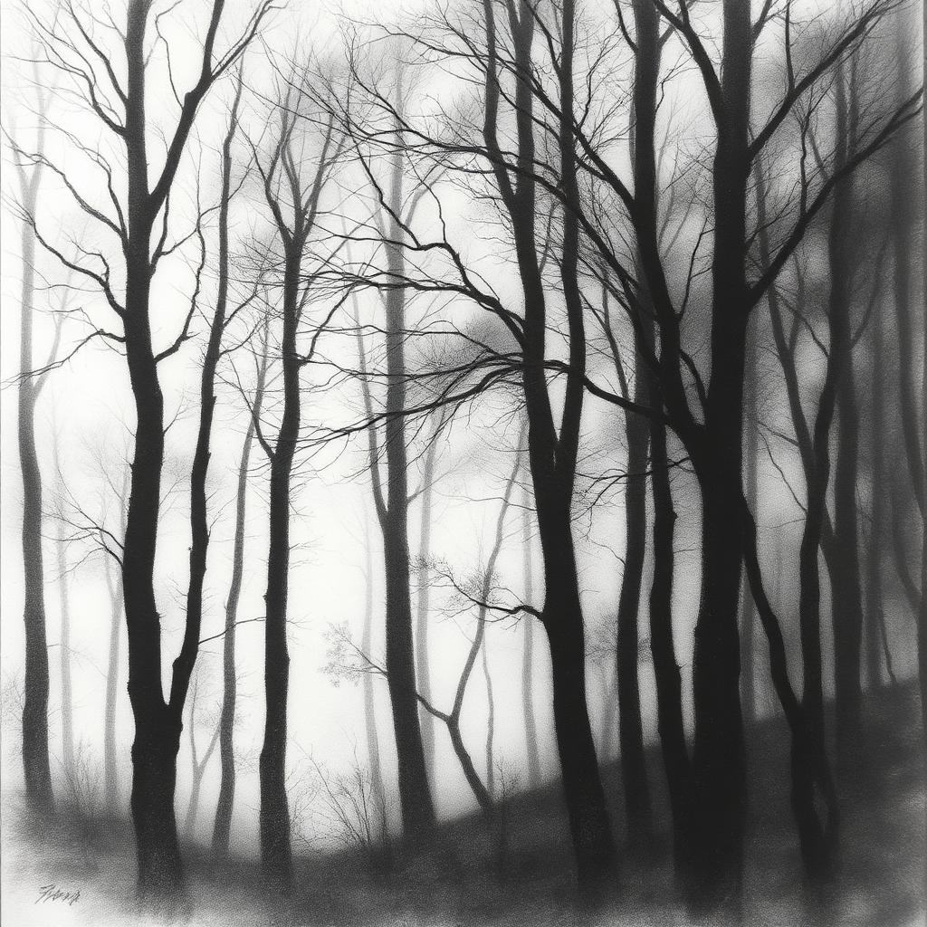 Forest in fog
